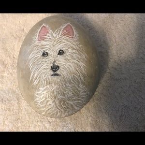 Hand Painted Dog Rock